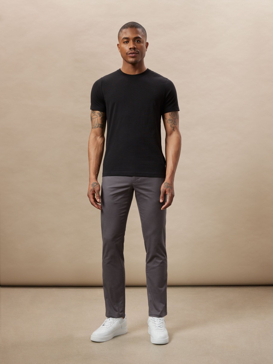 Men Frank And Oak T-Shirts | The Slim Fit Essential T-Shirt In Black