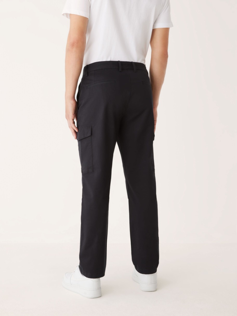 Men Frank And Oak Pants | The Joey Straight Fit Cargo Pant In Black