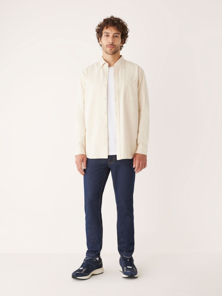 Men Frank And Oak Shirts & Polo Shirts | The Worker Kapok Shirt In Cream