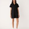 Women Frank And Oak Dresses & Jumpsuits | The Flex Camp Collar Dress In Black