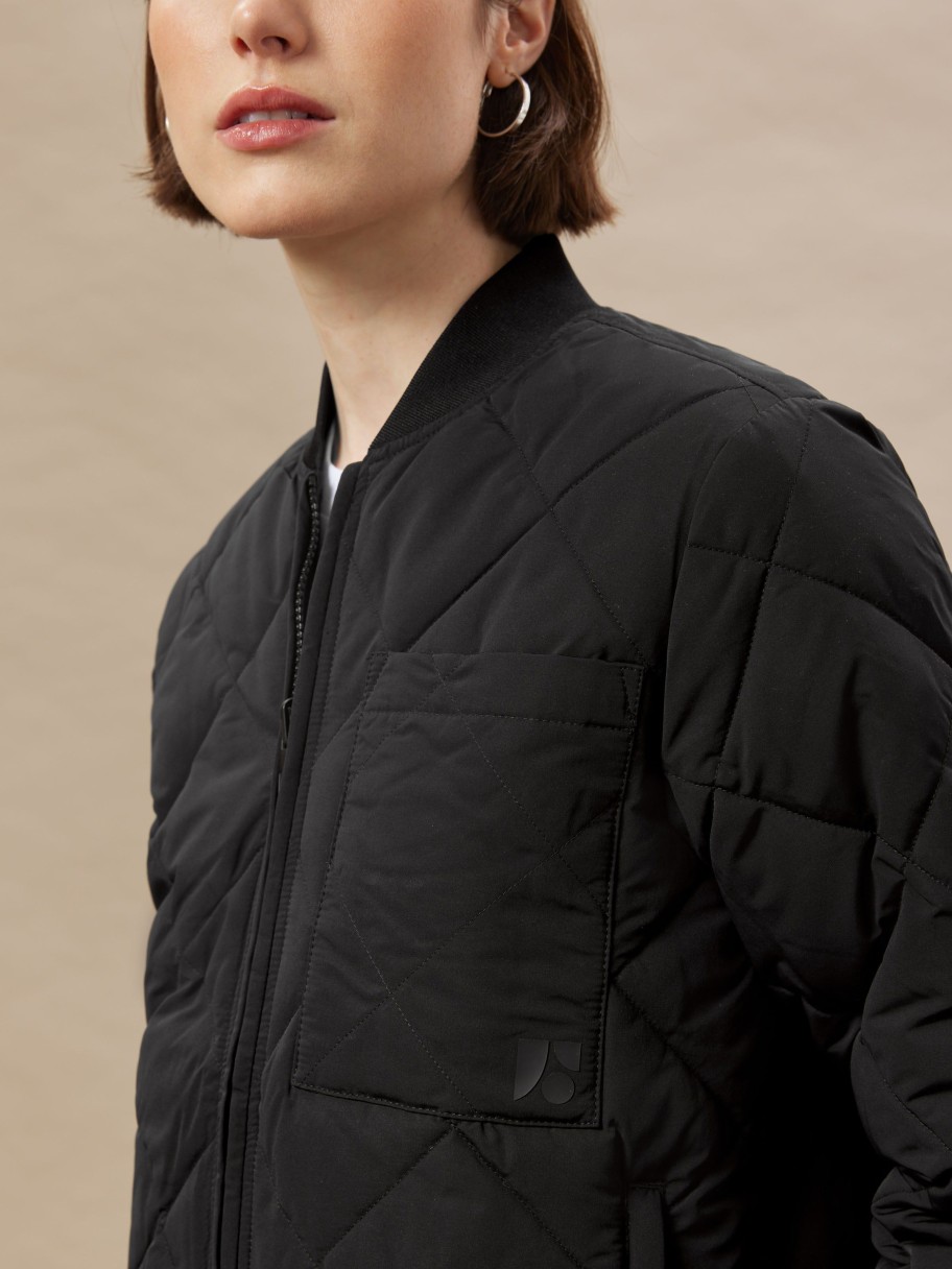 Women Frank And Oak Jackets & Coats | The Skyline Reversible Bomber In Black