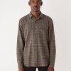 Men Frank And Oak Shirts & Polo Shirts | The Kapok Flannel Shirt In Nightshadow Blue