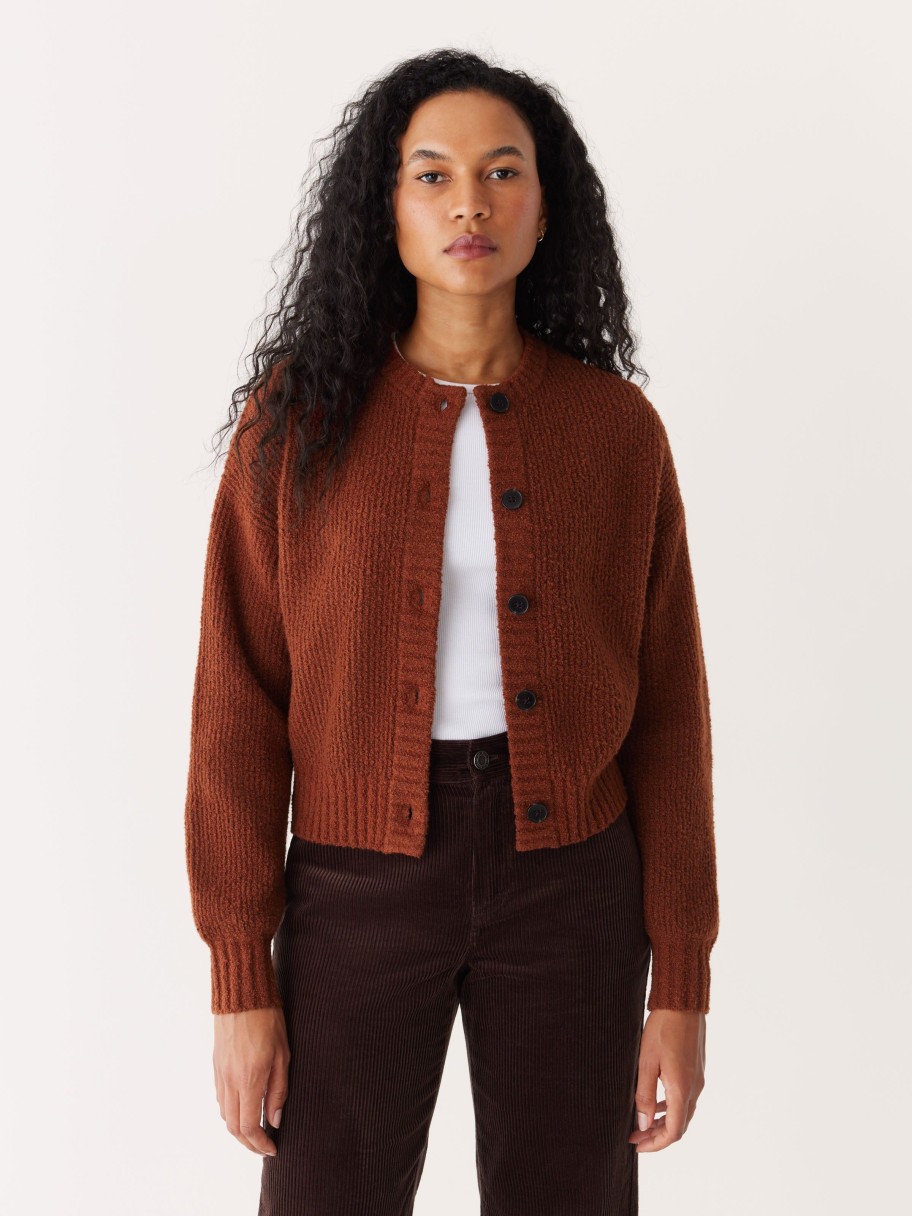 Women Frank And Oak Sweaters & Cardigans | The Seawool® Sweater Cardigan In Smoked Paprika