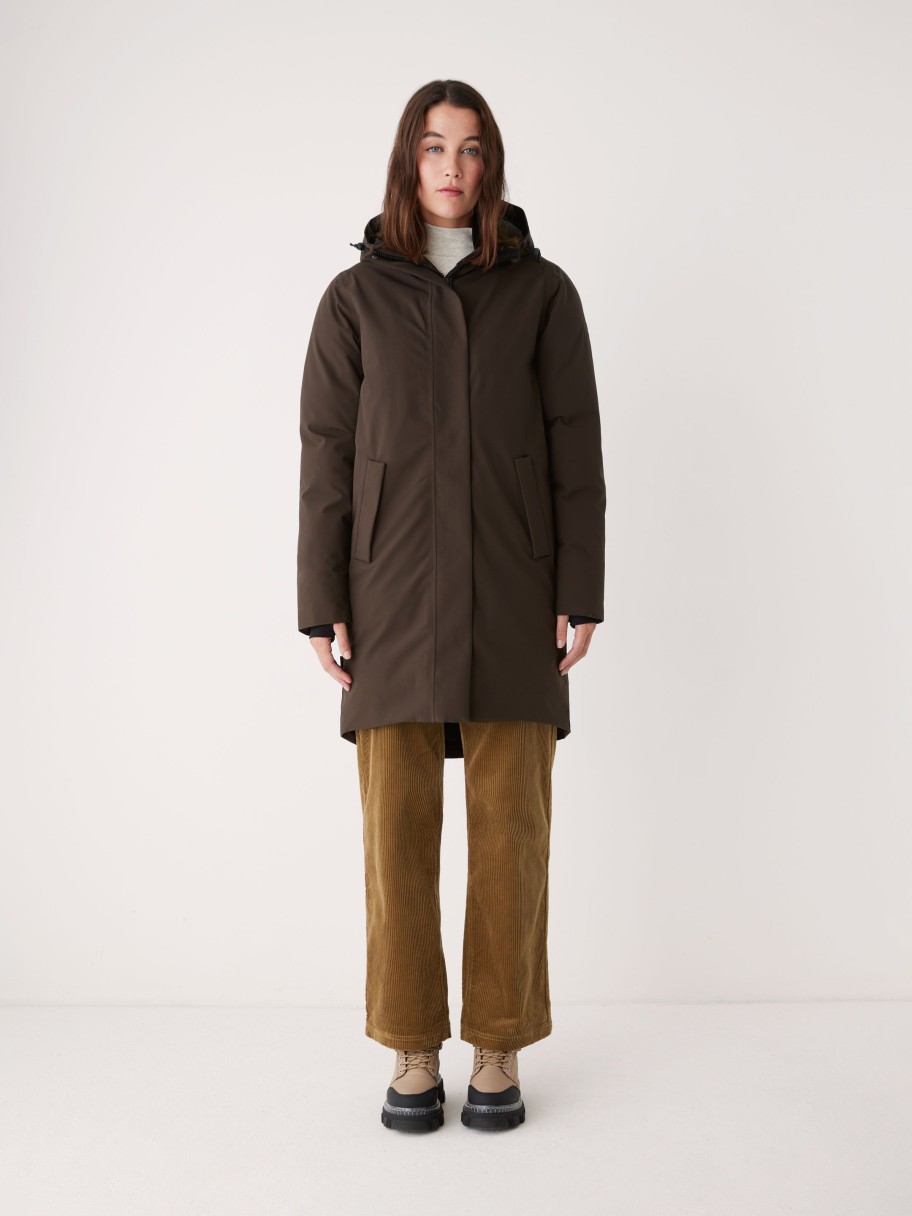 Women Frank And Oak Jackets & Coats | The Capital Parka In Espresso