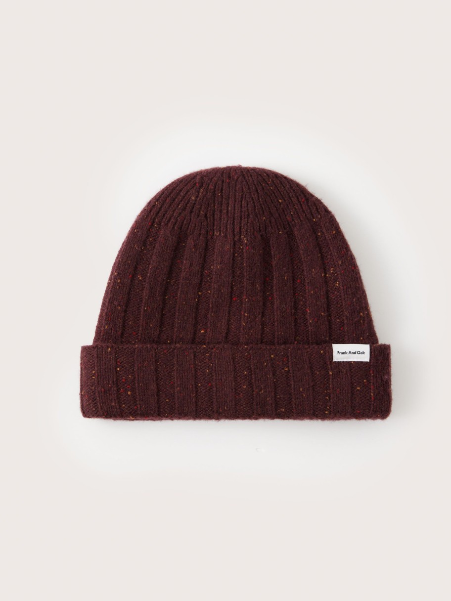 Women Frank And Oak Hats, Scarves & Mittens | The Donegal Wool Beanie In Burgundy