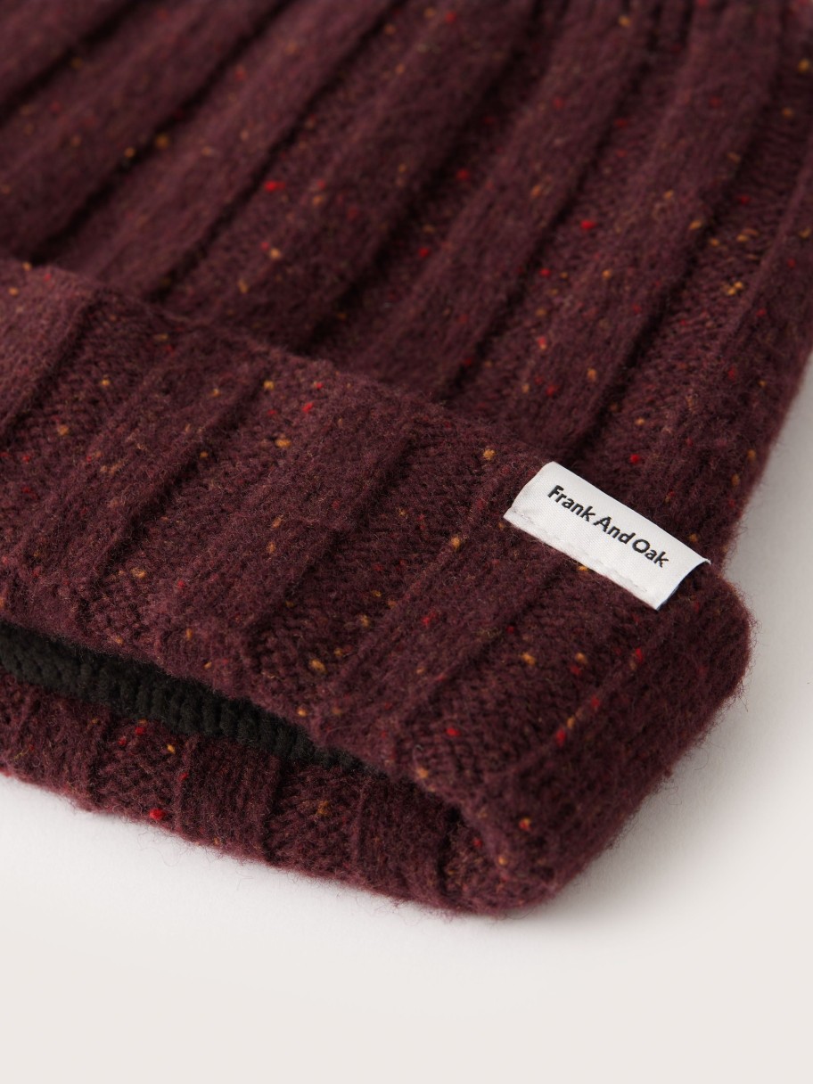 Women Frank And Oak Hats, Scarves & Mittens | The Donegal Wool Beanie In Burgundy