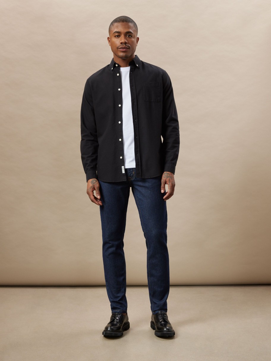 Men Frank And Oak Denim | The Hugo Skinny Fit Jean In Navy