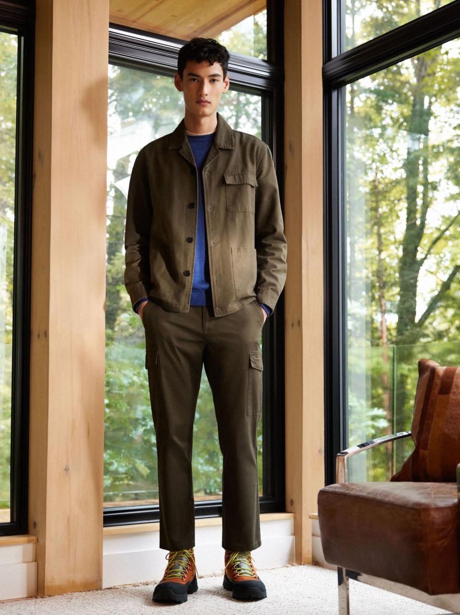 Men Frank And Oak Blazers & Overshirts | The Chore Overshirt In Dark Taupe