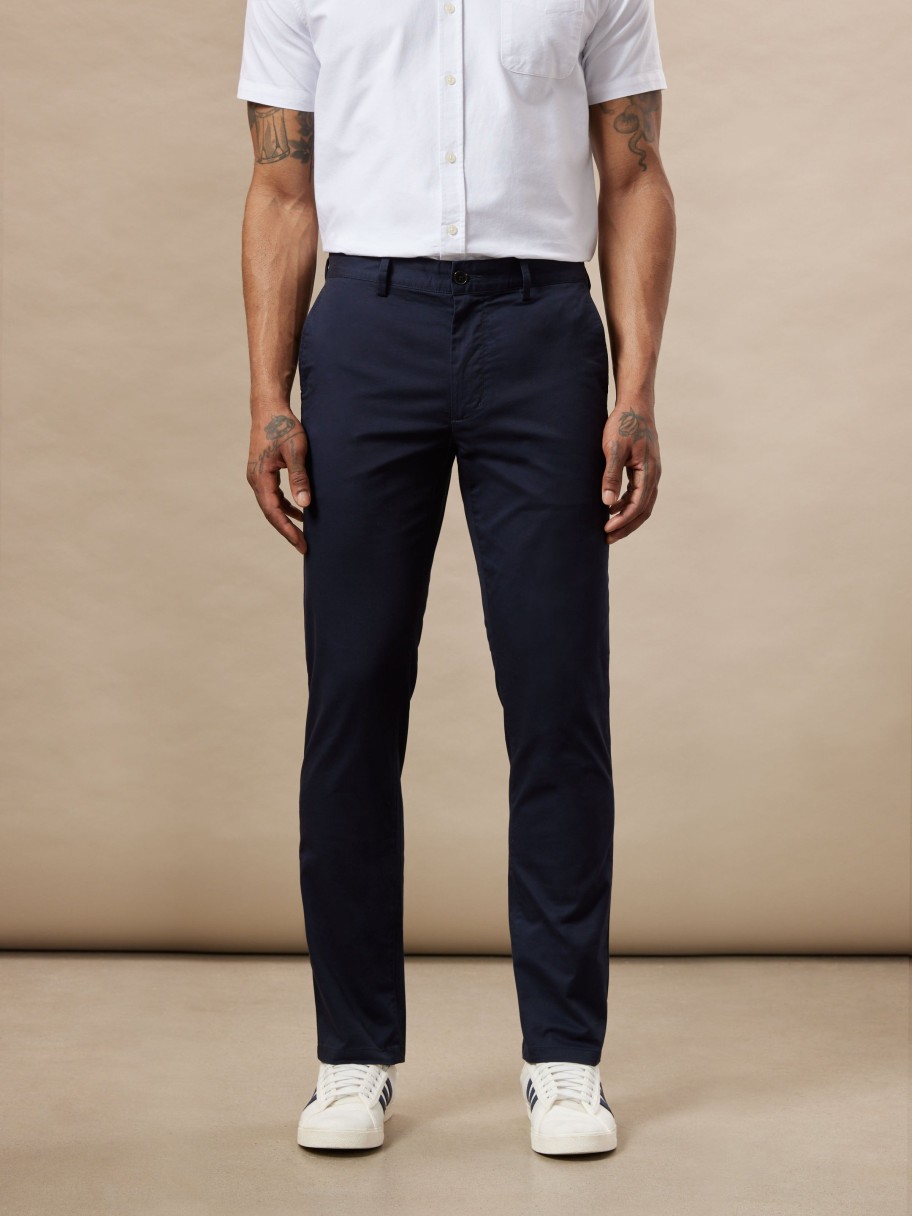 Men Frank And Oak Pants | The Brunswick Slim Fit Chino Pant In Deep Blue