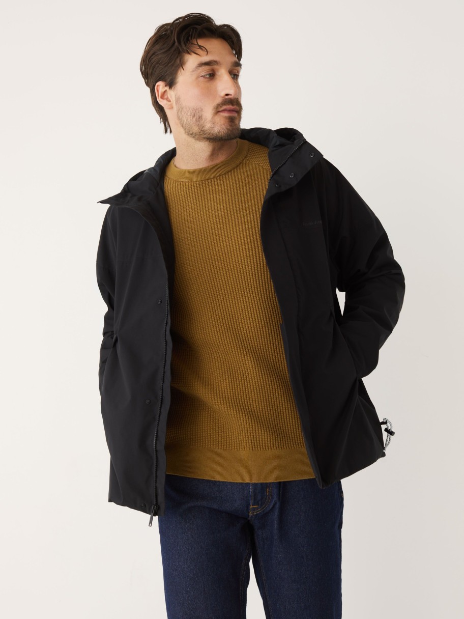 Men Frank And Oak Jackets & Coats | The Anorak Rain Jacket In Black