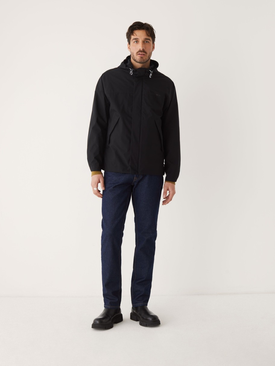 Men Frank And Oak Jackets & Coats | The Anorak Rain Jacket In Black