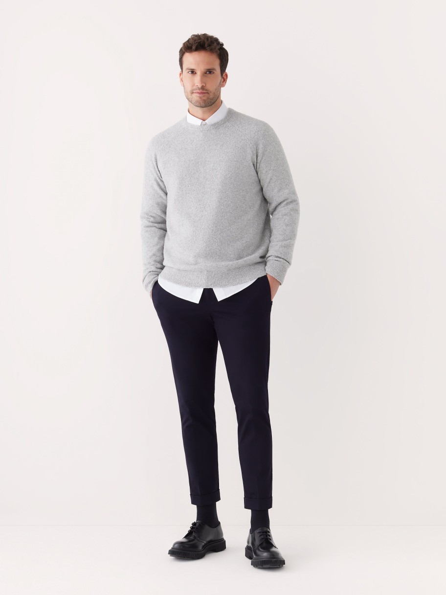 Men Frank And Oak Sweaters & Cardigans | The Boucle Seawool® Sweater In Vintage Grey