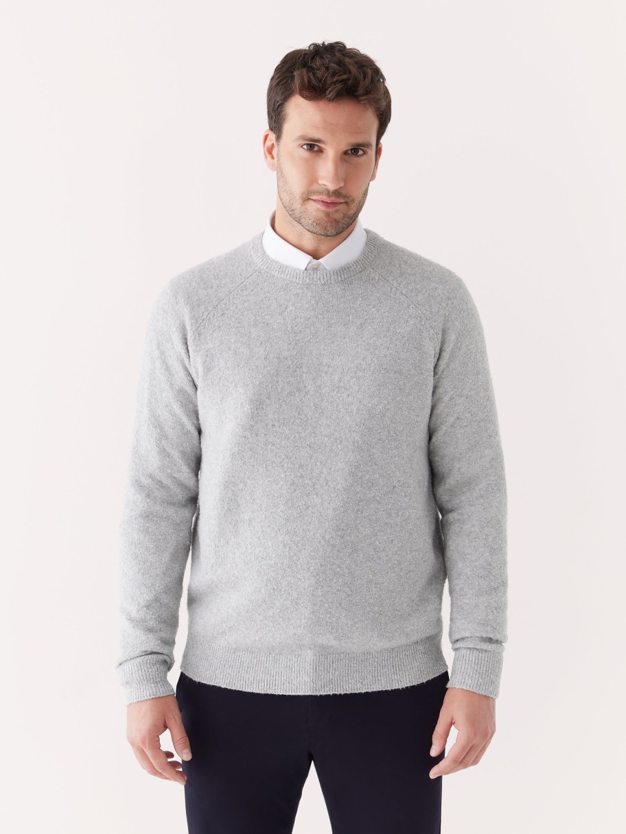 Men Frank And Oak Sweaters & Cardigans | The Boucle Seawool® Sweater In Vintage Grey