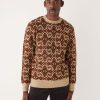 Men Frank And Oak Sweaters & Cardigans | The Jacquard Sweater In Sand