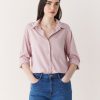 Women Frank And Oak Blouses & Shirts | The Fluid Long Sleeve Blouse In Soft Orchid