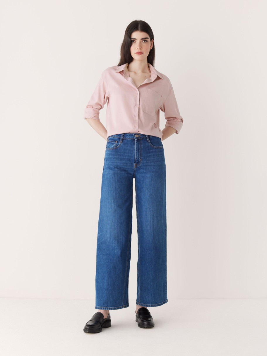 Women Frank And Oak Blouses & Shirts | The Fluid Long Sleeve Blouse In Soft Orchid