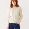 Women Frank And Oak Sweaters & Cardigans | The Cable Knit Sweater In Beige