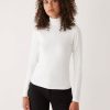 Women Frank And Oak T-Shirts & Tops | The Essential Long Sleeve Mockneck In White