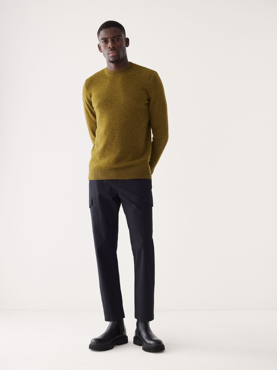 Men Frank And Oak Sweaters & Cardigans | The Yak Wool Crewneck Sweater In Olive