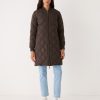 Women Frank And Oak Jackets & Coats | The Skyline Reversible Maxi Bomber In Espresso