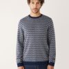 Men Frank And Oak Sweaters & Cardigans | The Merino Jacquard Sweater In Flint Grey