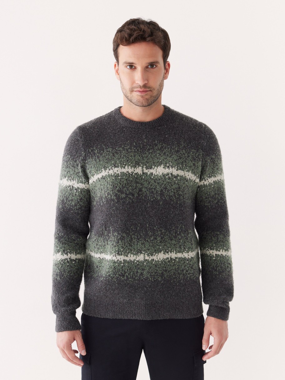 Men Frank And Oak Sweaters & Cardigans | The Gradient Seawool® Sweater In Licorice