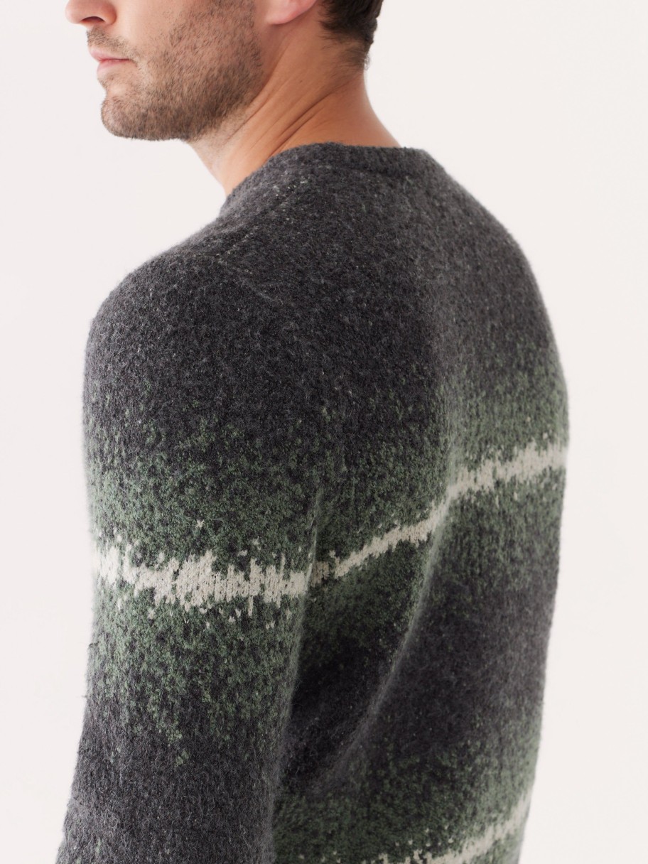 Men Frank And Oak Sweaters & Cardigans | The Gradient Seawool® Sweater In Licorice