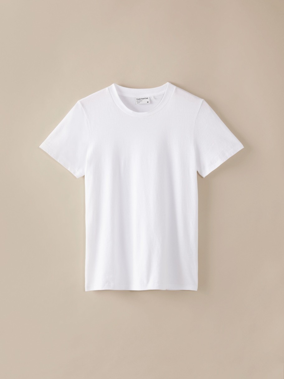 Women Frank And Oak T-Shirts & Tops | The Essential T-Shirt In Bright White