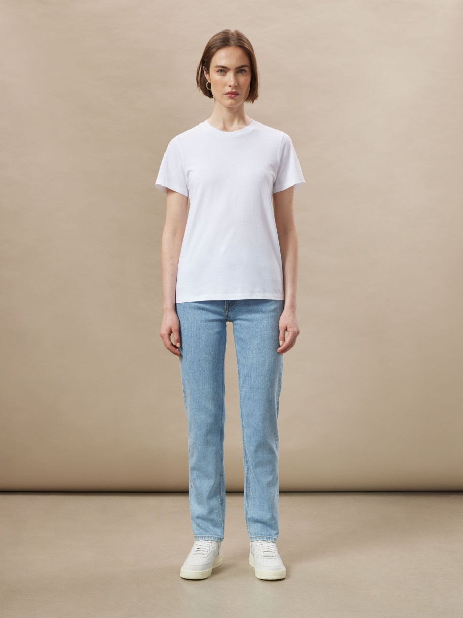 Women Frank And Oak T-Shirts & Tops | The Essential T-Shirt In Bright White