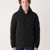 Men Frank And Oak Jackets & Coats | The Skyline Reversible Hooded Jacket In Black