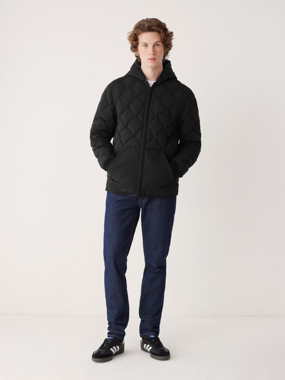 Men Frank And Oak Jackets & Coats | The Skyline Reversible Hooded Jacket In Black