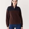 Women Frank And Oak Sweaters & Cardigans | The Axis Polar Fleece Pullover In Burgundy