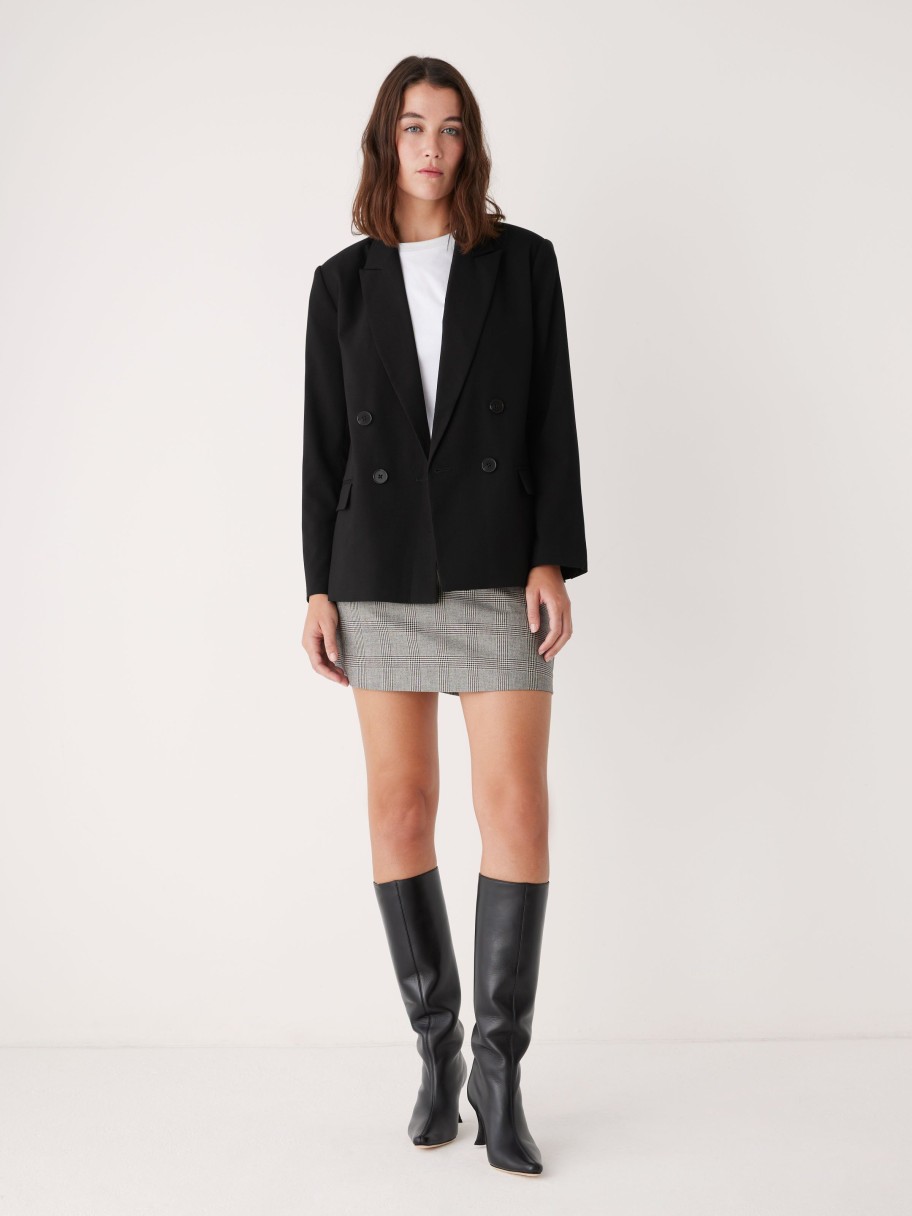 Women Frank And Oak Blazers & Overshirts | The Double Breasted Blazer In Black